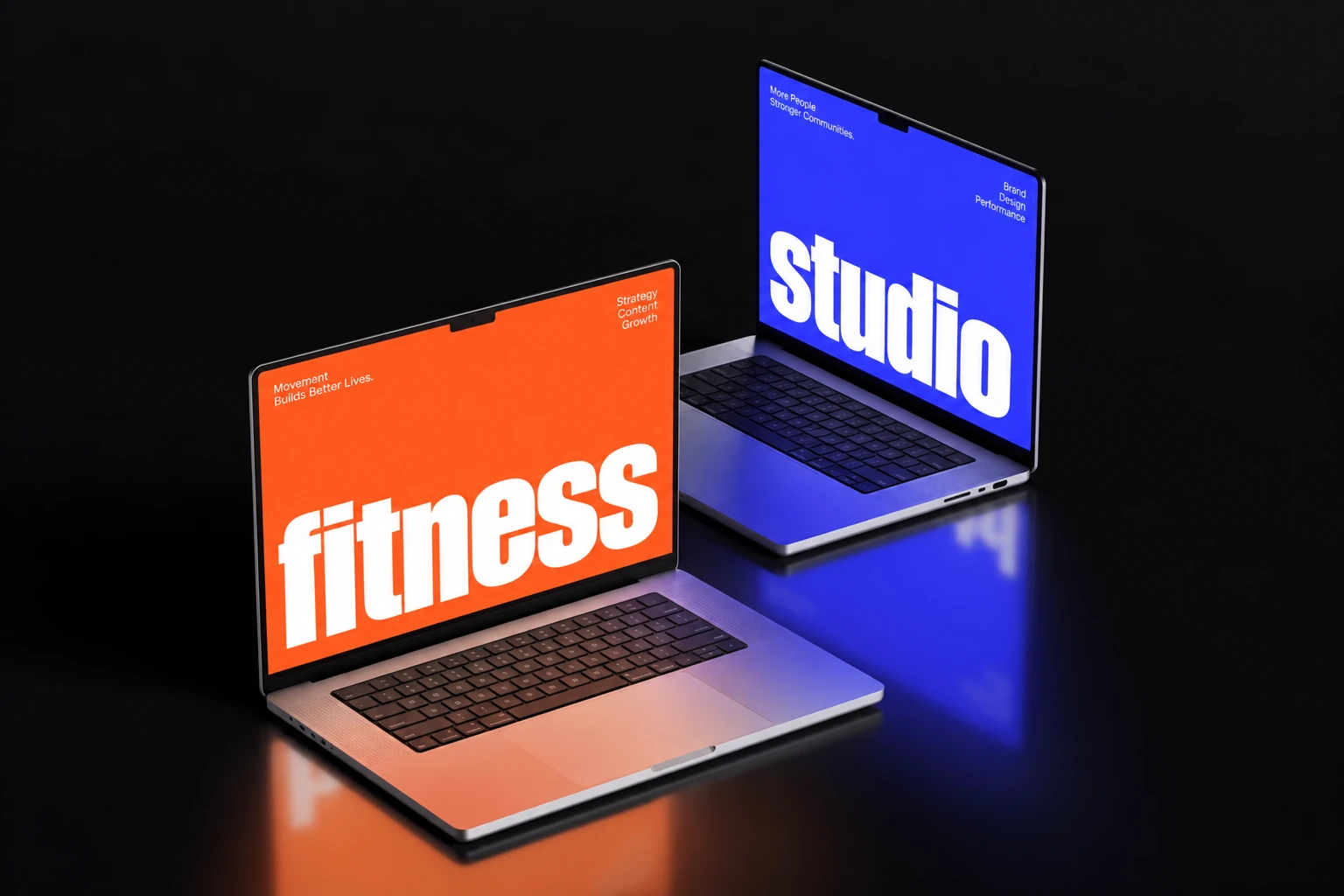 Fitness studio website mockups